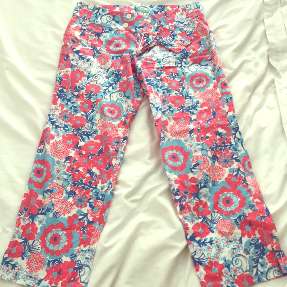 Lilly Pulitzer cotton crop pants size 8.